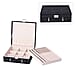 Two Tier Jewellery Box with Handle and Lock (Size 26x26x9Cm) - Black