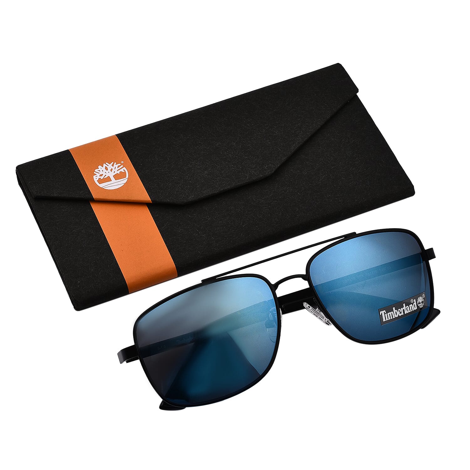 TIMBERLAND Unisex Aviator with Blue Reflective Lenses