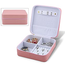 LUCYQ - Portable Large Jewellery Box with Zipper Closure - Black