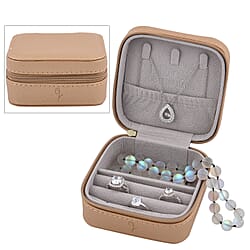 LUCYQ - Portable Small Jewellery Box with Zipper Closure - Black