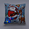Christmas Theme LED Cushion Cover with Filling - Blue & Multi