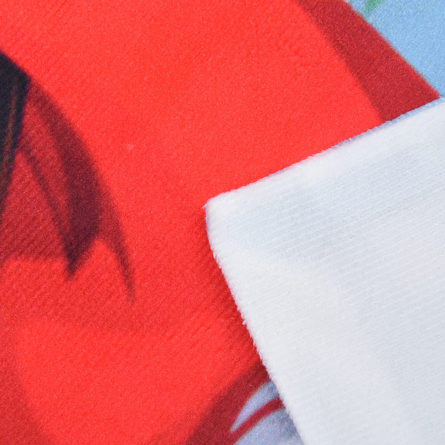 Christmas Santa with Gift Sack Theme LED Cushion Cover with Filling (Size 45 Cm) - Light Blue