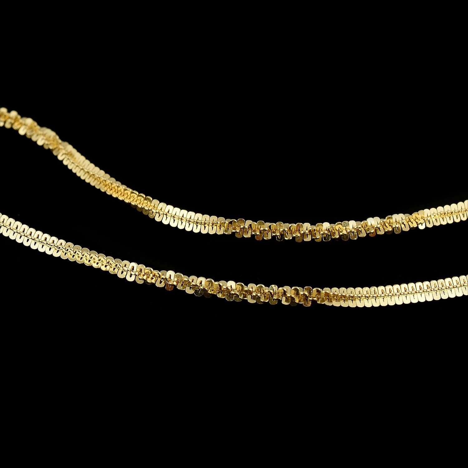 One Time Close Out Deal - Italian Made Gold Overlay Sterling Silver Necklace (Size - 20) with Lobster Clasp