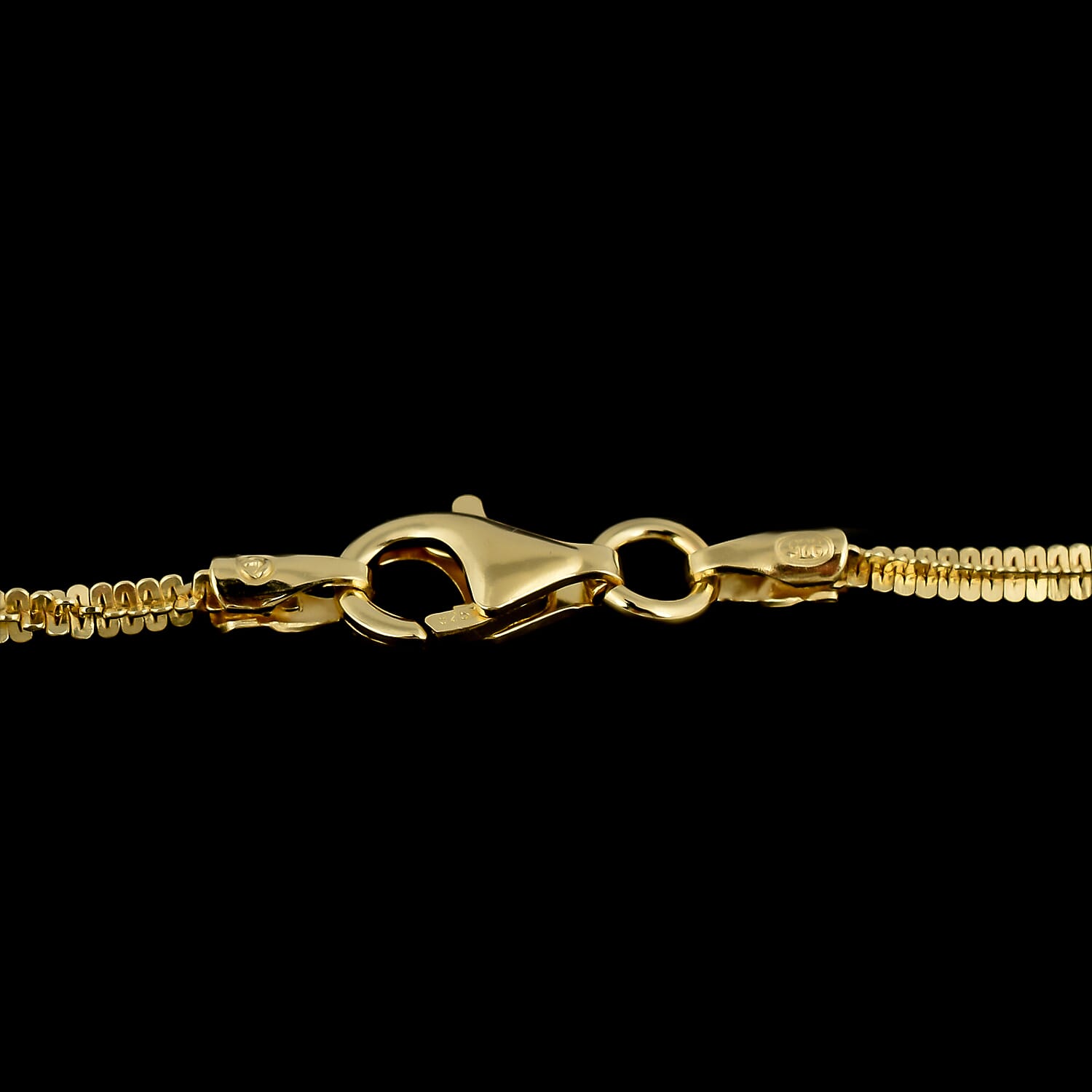 One Time Close Out Deal - Italian Made Gold Overlay Sterling Silver Necklace (Size - 20) with Lobster Clasp