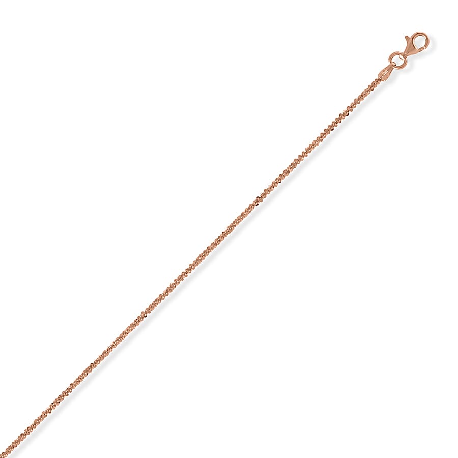 One Time Close Out Deal - Italian Made Rose Gold Overlay Sterling Silver Bismark Chain (Size - 20)
