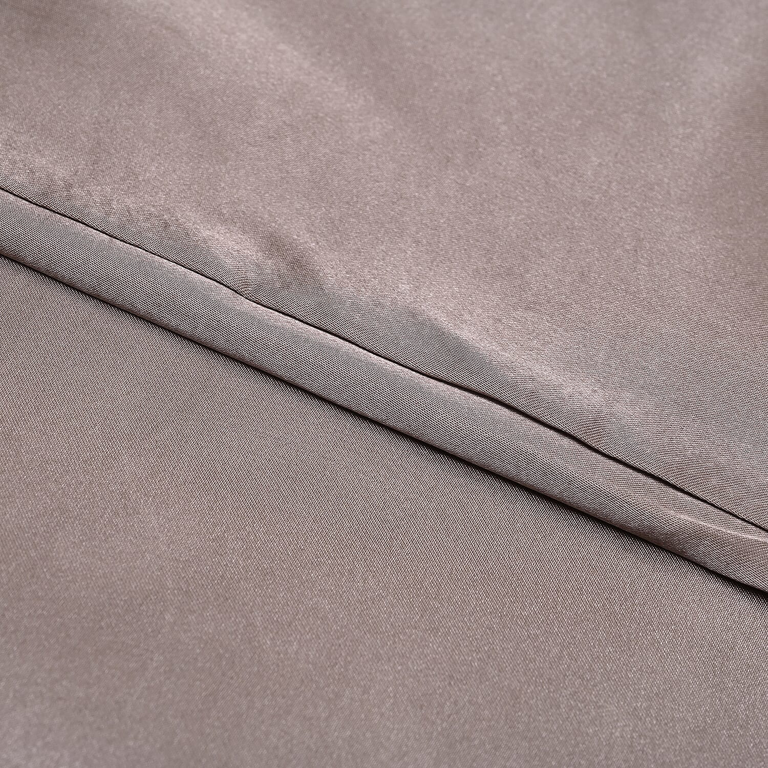 Set of 2 - Satin Pillow Cover (Size 50x76Cm) - Golden Brown