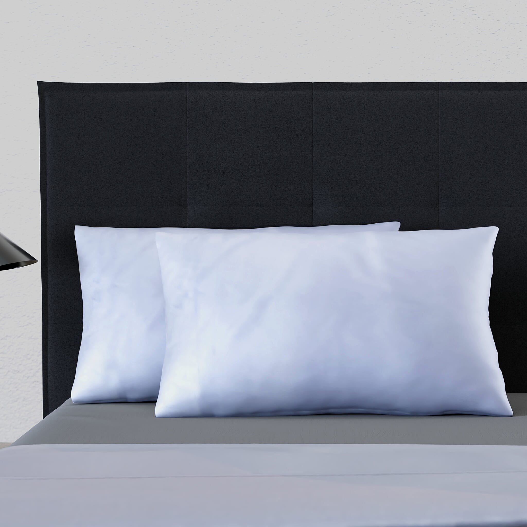 Set of 2 - Satin Pillow Cover (Size 50x76Cm) - White