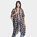 TAMSY Printed Chiffon Kaftan (One Size) - Black