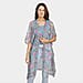 TAMSY Rose Pattern Chiffon Kaftan (One Size) - Pink, Blue and Multi