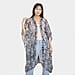 TAMSY Zebra Pattern Chiffon Kaftan (One Size) - White and Black