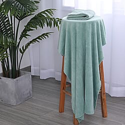 Set of 2 - Microfiber Towel (includes 1 Bath Towel & 1 Face Towel  - Teal