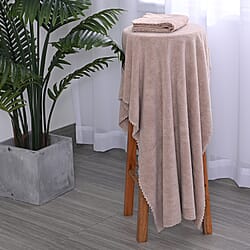 Set of 2 - Microfiber Towel (includes 1 Bath Towel & 1 Face Towel  - Light Blue