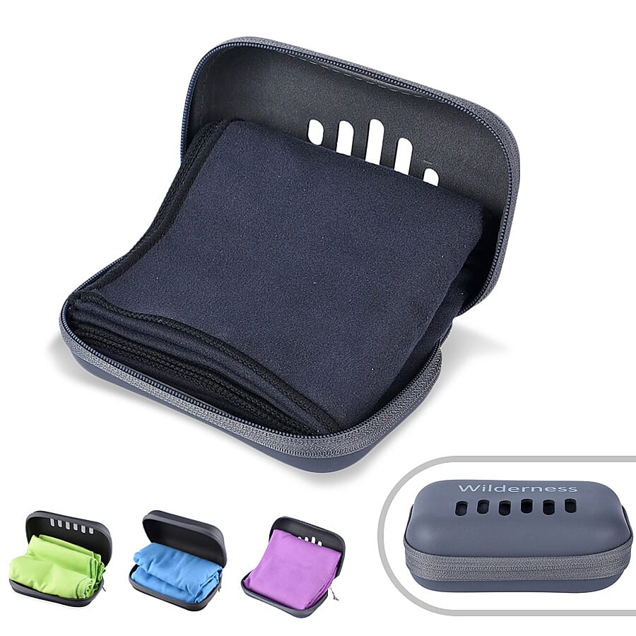 Portable Quick Drying Sport Towel (Size 100x50Cm) - Black