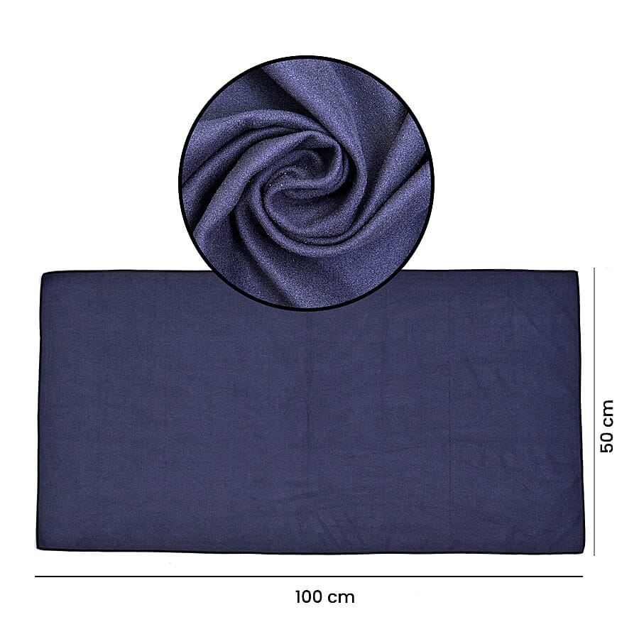 Portable Quick Drying Sport Towel (Size 100x50Cm) - Black