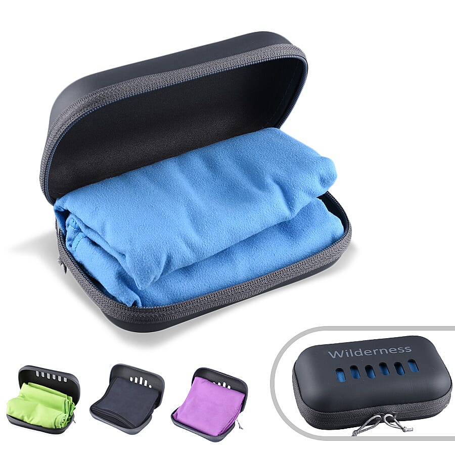 Portable Quick Drying Sport Towel (Size 100x50Cm) - Blue