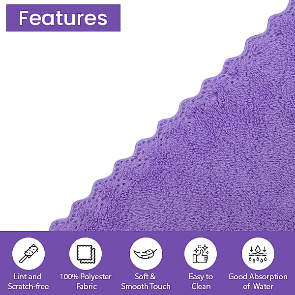 Set of 2 - Microfiber Towel (includes 1 Bath Towel - 140x70Cm & 1 Face Towel - 75x35Cm) - Lilac