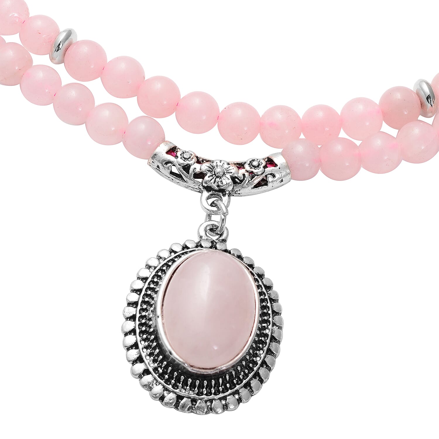 Rose Quartz Necklace (Size - 20)