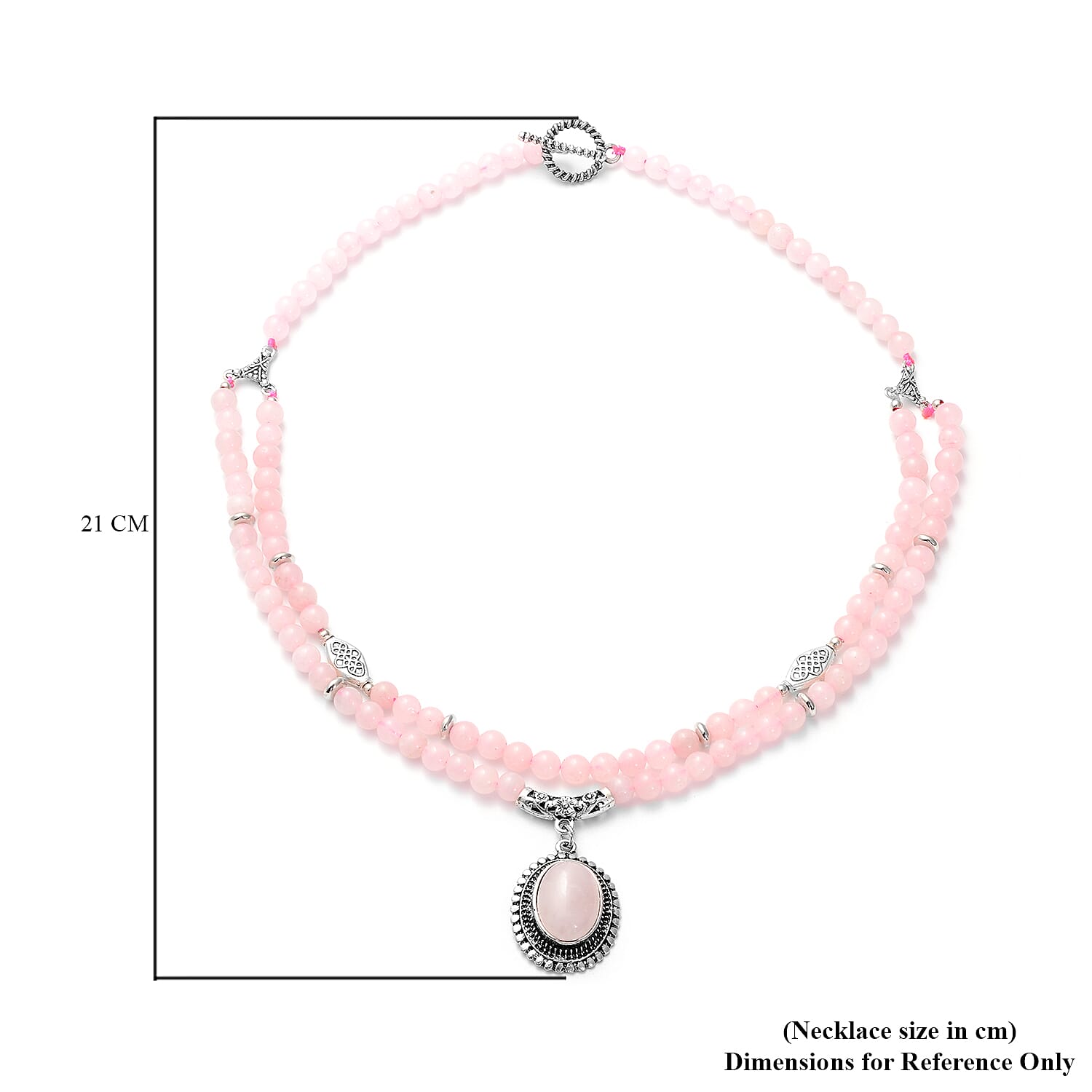 Rose Quartz Necklace (Size - 20)