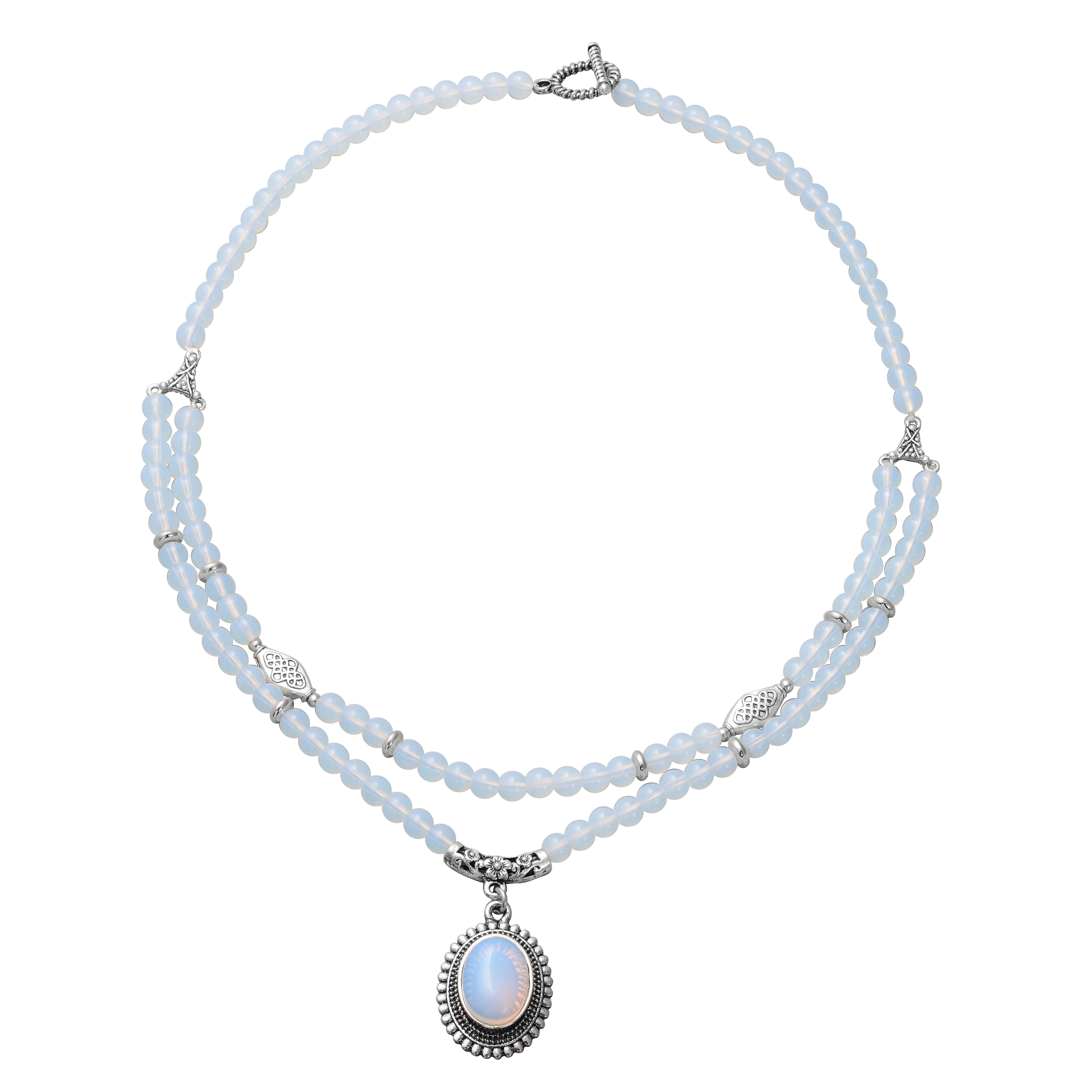 Opalite Beads Necklace (Size - 20)