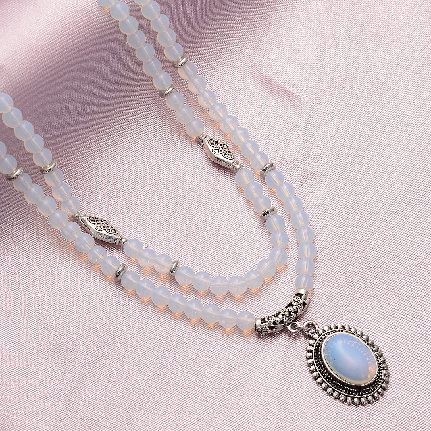 Opalite Beads Necklace (Size - 20)