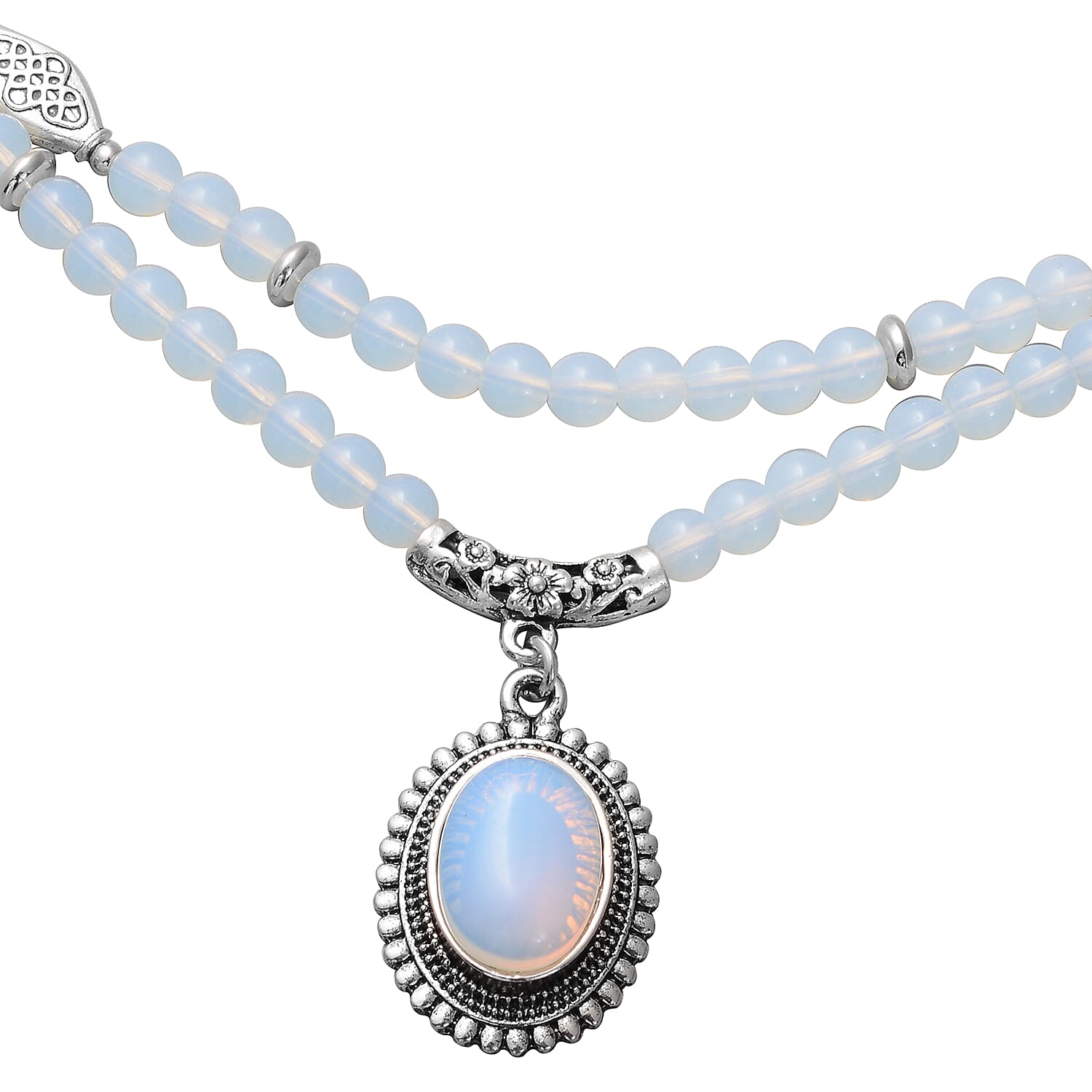 Opalite Beads Necklace (Size - 20)