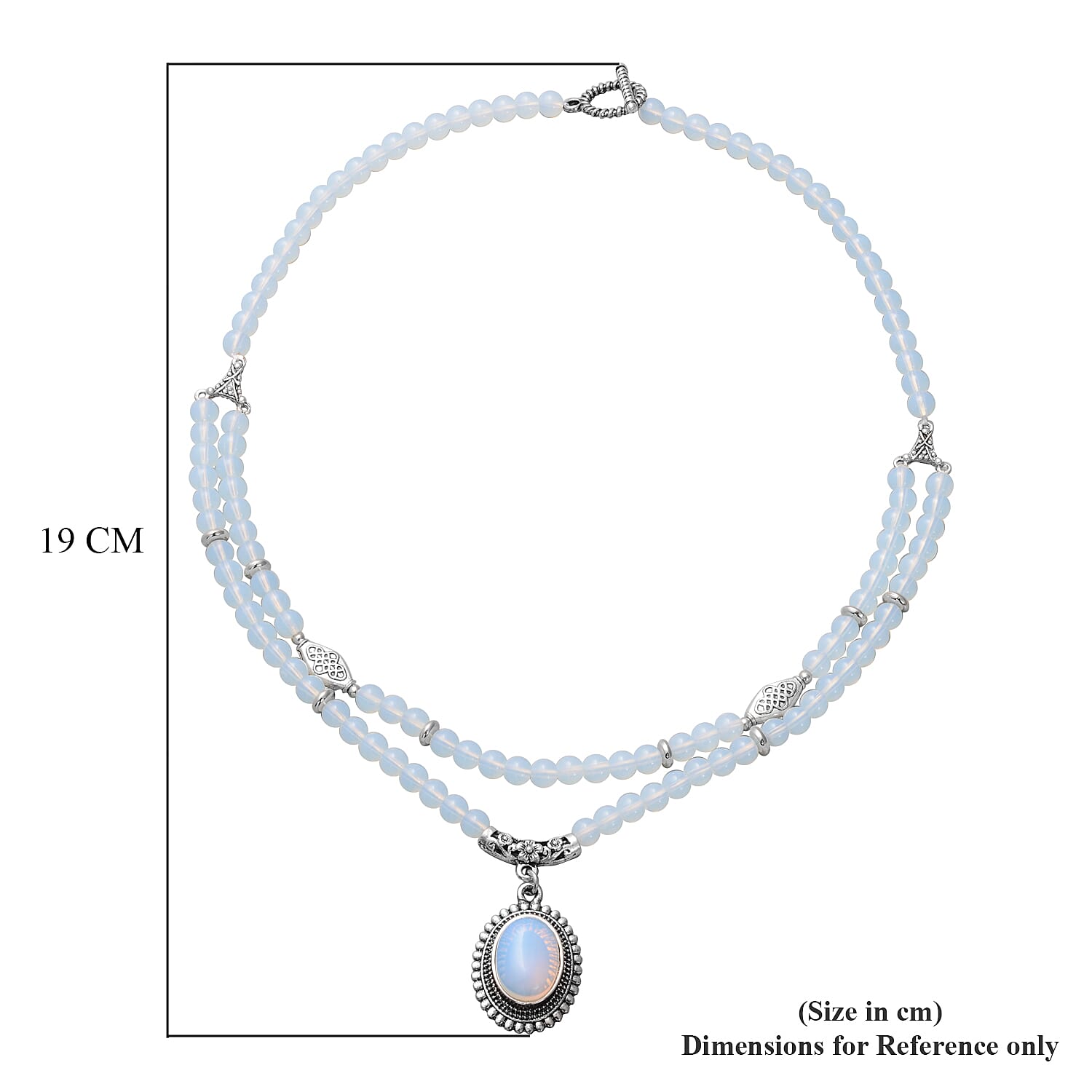 Opalite Beads Necklace (Size - 20)
