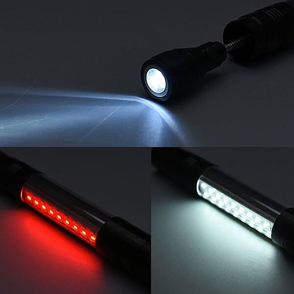 Multi Function LED Flex Flash Torch with Magnet (3xAAA Not included) - Black