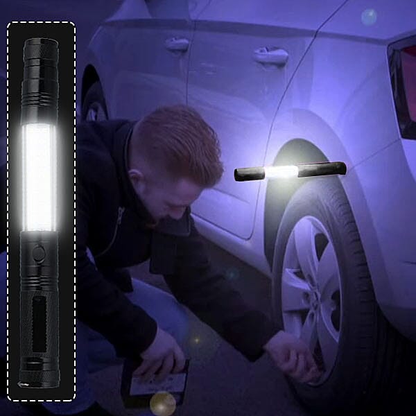 Multi Function LED Flex Flash Torch with Magnet (3xAAA Not included) - Black