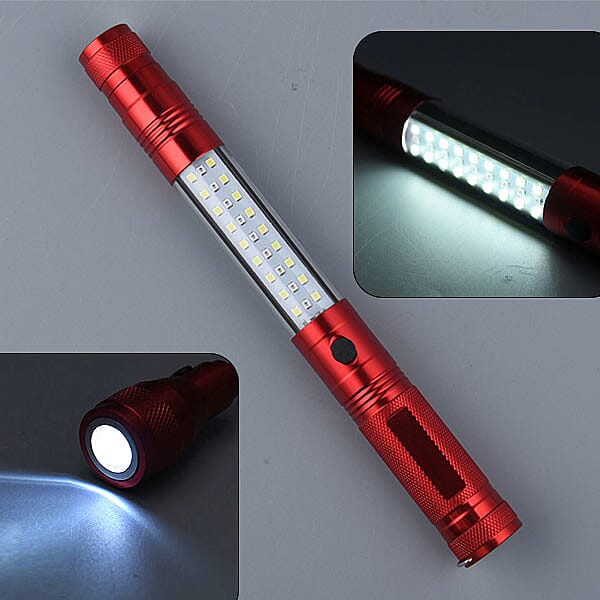 Multi Function LED Flex Flash Torch with Magnet (3xAAA Not included) - Red