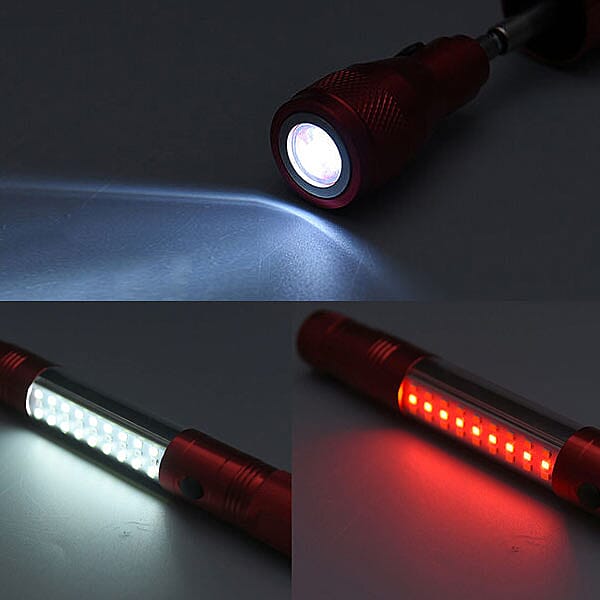 Multi Function LED Flex Flash Torch with Magnet (3xAAA Not included) - Red