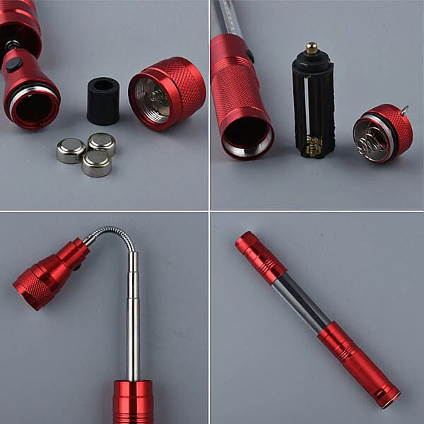 Multi Function LED Flex Flash Torch with Magnet (3xAAA Not included) - Red