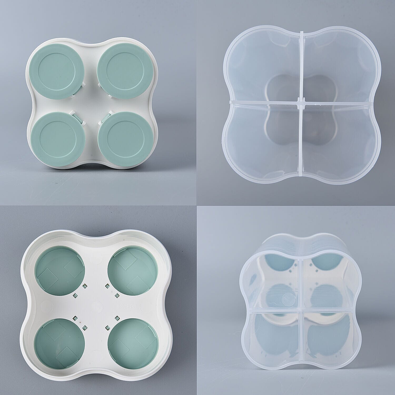 4 Part Storage Food Container (450x4 - 1800 ml) - Green