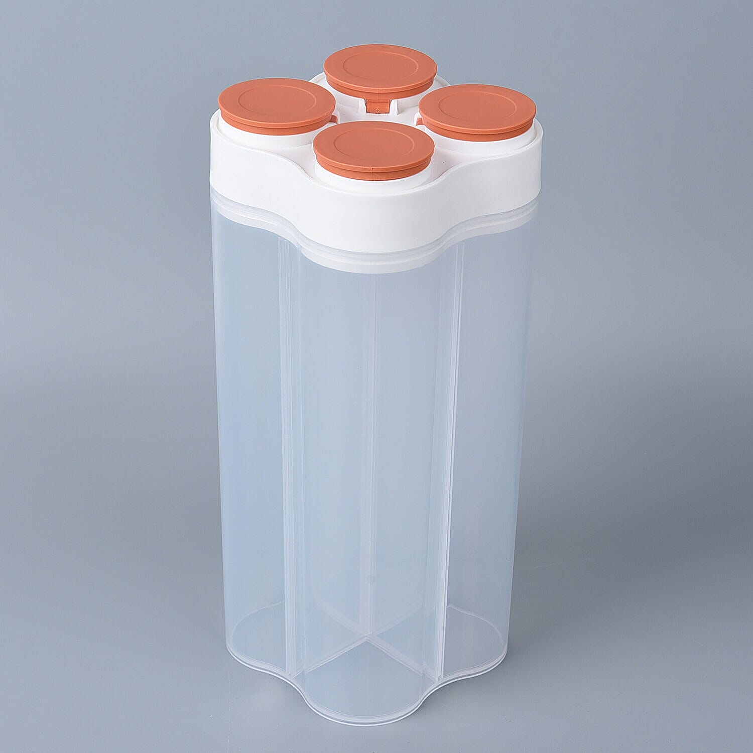 4 Part Storage Food Container (450x4 - 1800 ml) - Orange