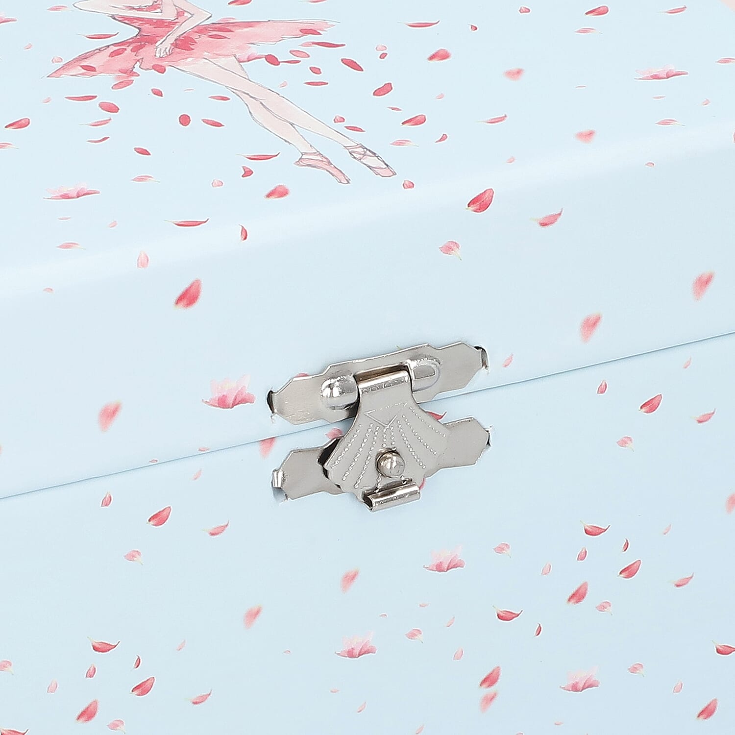 3 Layer Ballerina Musical Jewellery Box with Inside Mirror (Size 18x15x12 Cm) - Pink & Light Blue