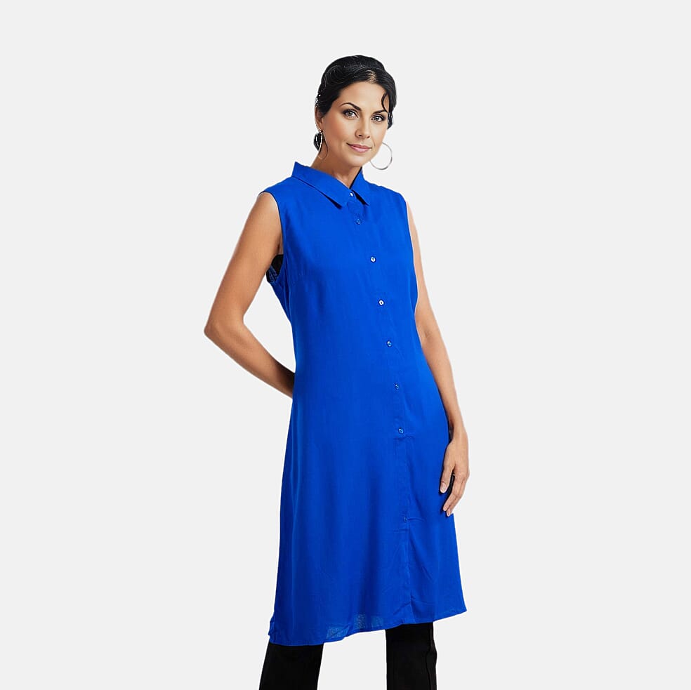 TAMSY Viscose Long Length Sleeveless Top TAMSY Viscose Long Length Sleeveless Top