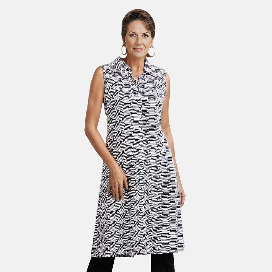 TAMSY Viscose Long Length Sleeveless Top