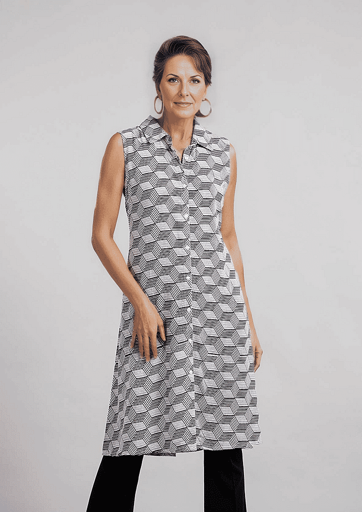 TAMSY Viscose Long Length Sleeveless Top