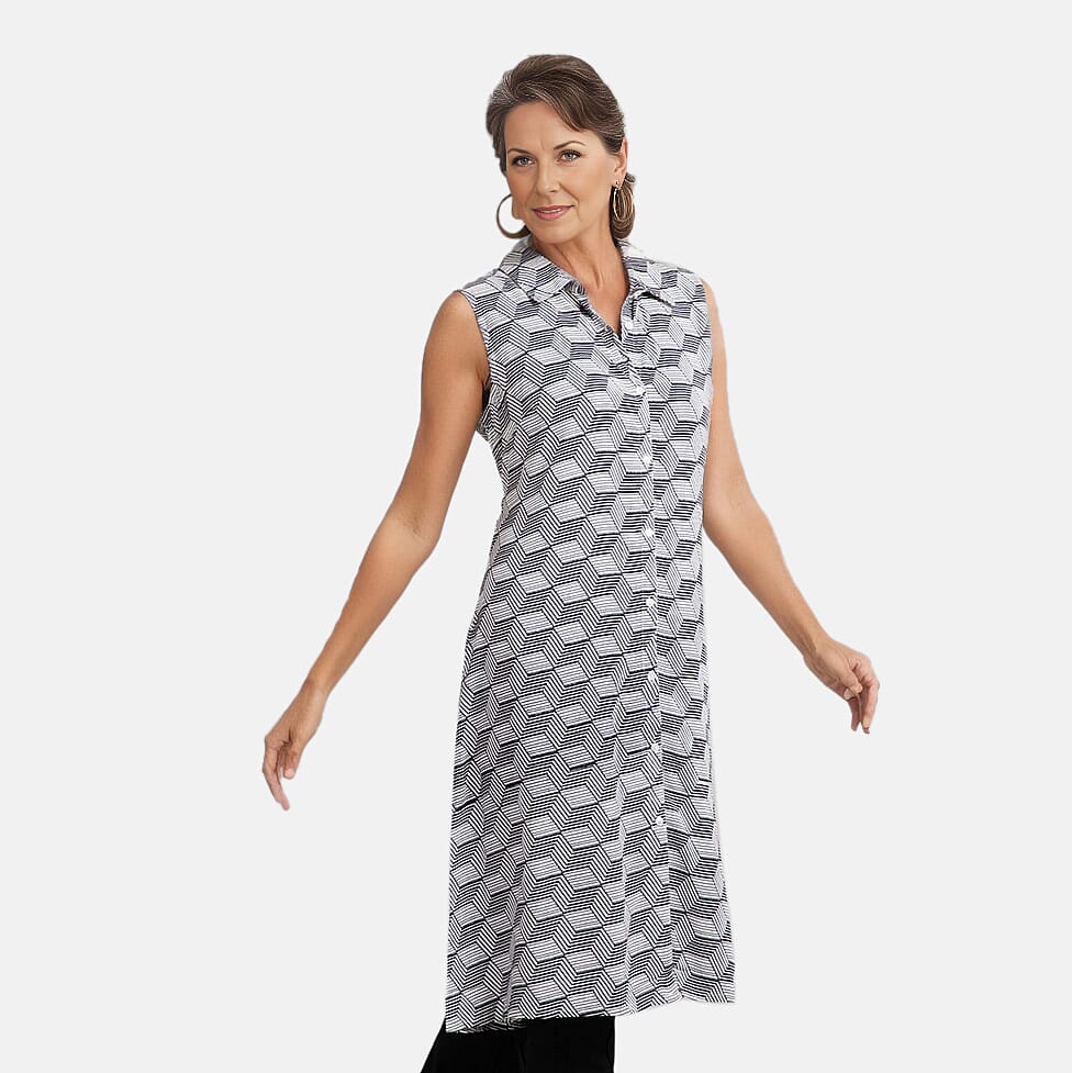 TAMSY Viscose Long Length Sleeveless Top