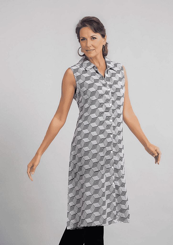 TAMSY Viscose Long Length Sleeveless Top