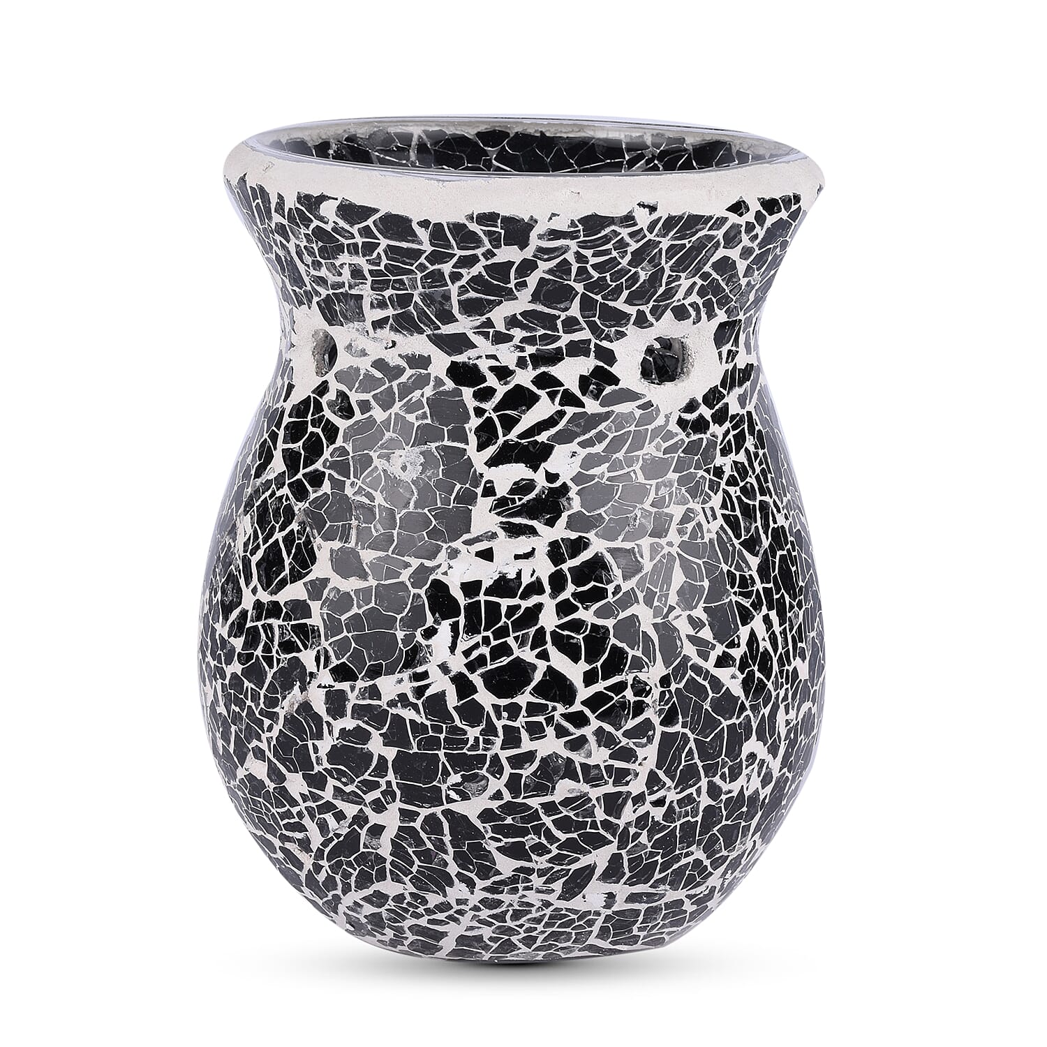 Lesser & Pavey - Mosaic Black Glass Wax Melt & Oil Warmer (Size 14x7x9cm)