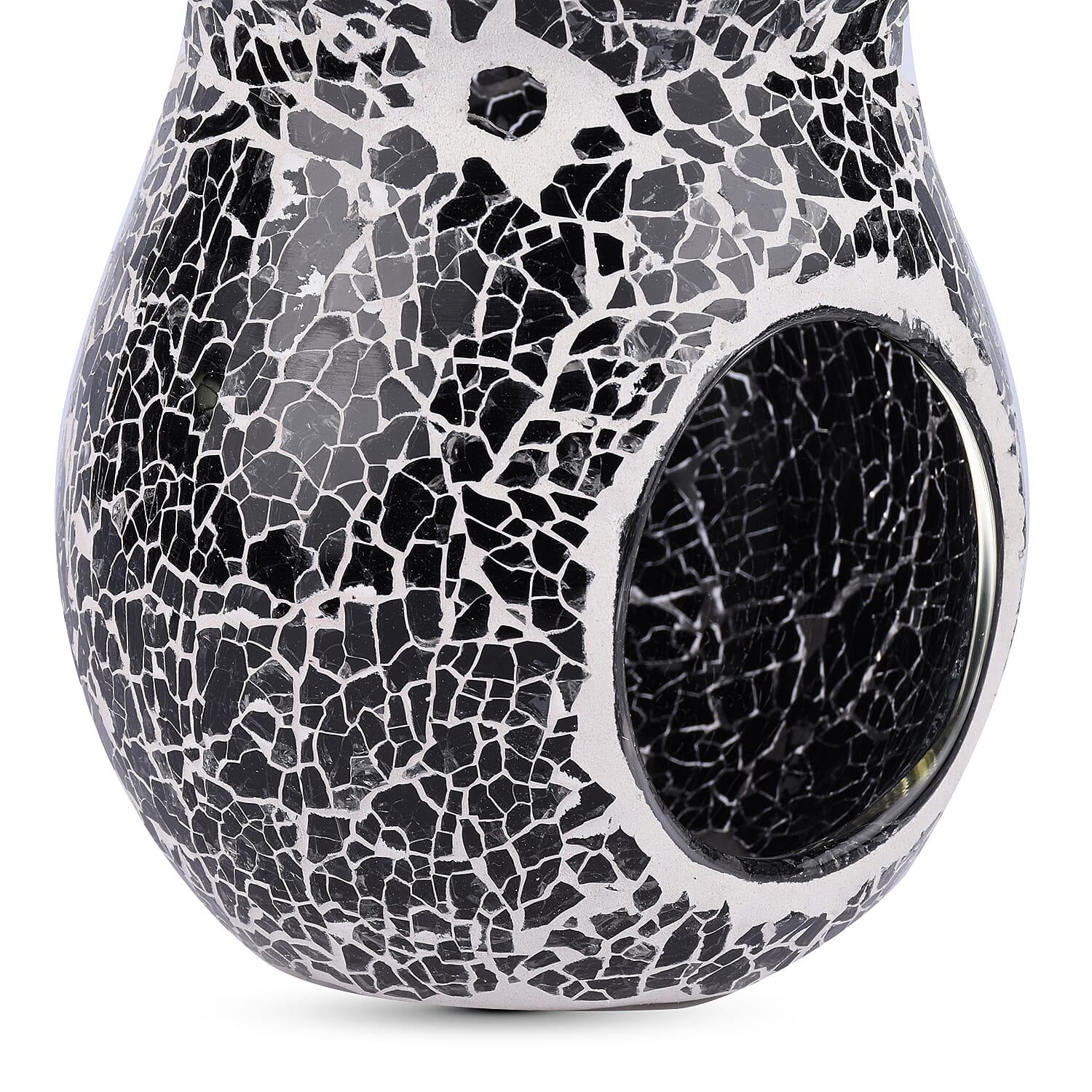 Lesser & Pavey - Mosaic Black Glass Wax Melt & Oil Warmer (Size 14x7x9cm)