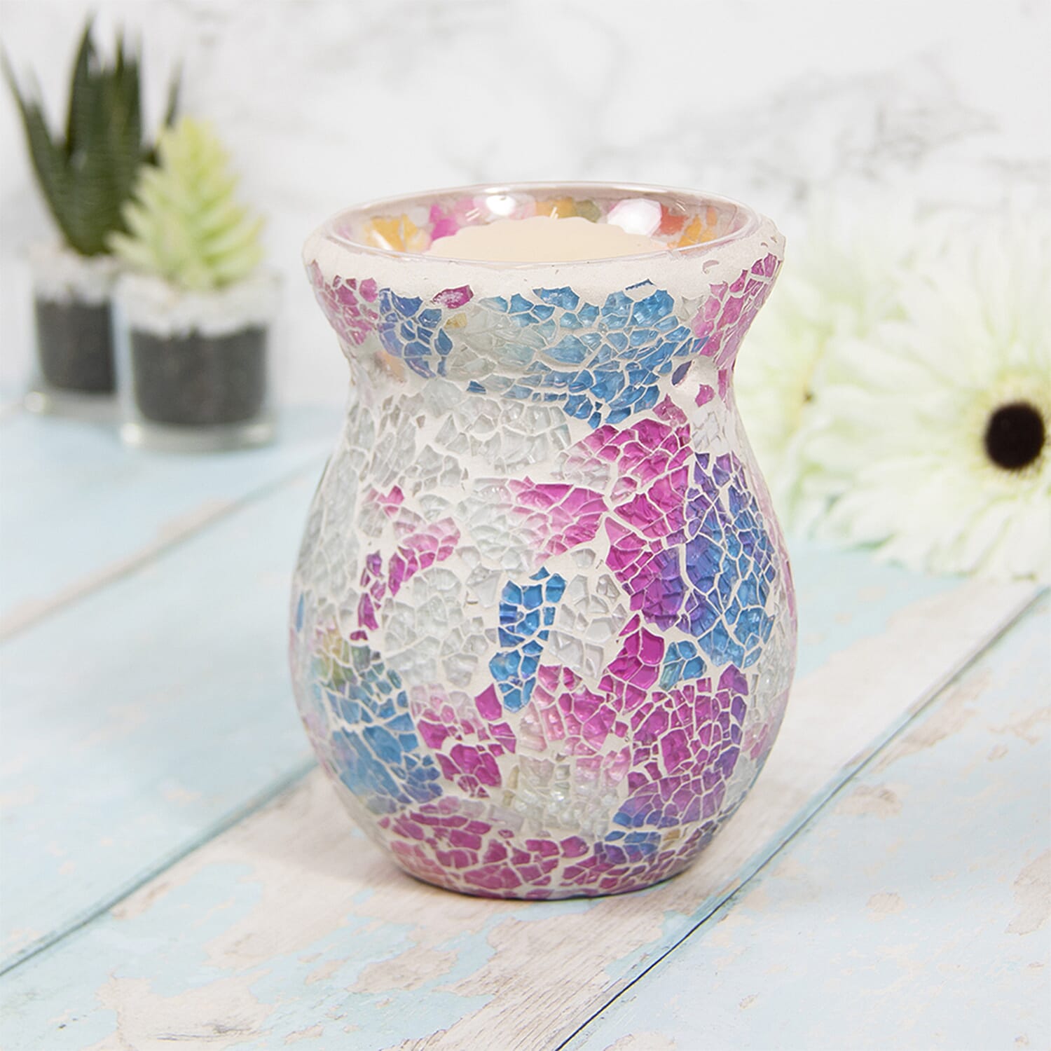 Lesser & Pavey - Mosaic Multi Glass Wax Melt & Oil Warmer (Size 14x7x9cm)