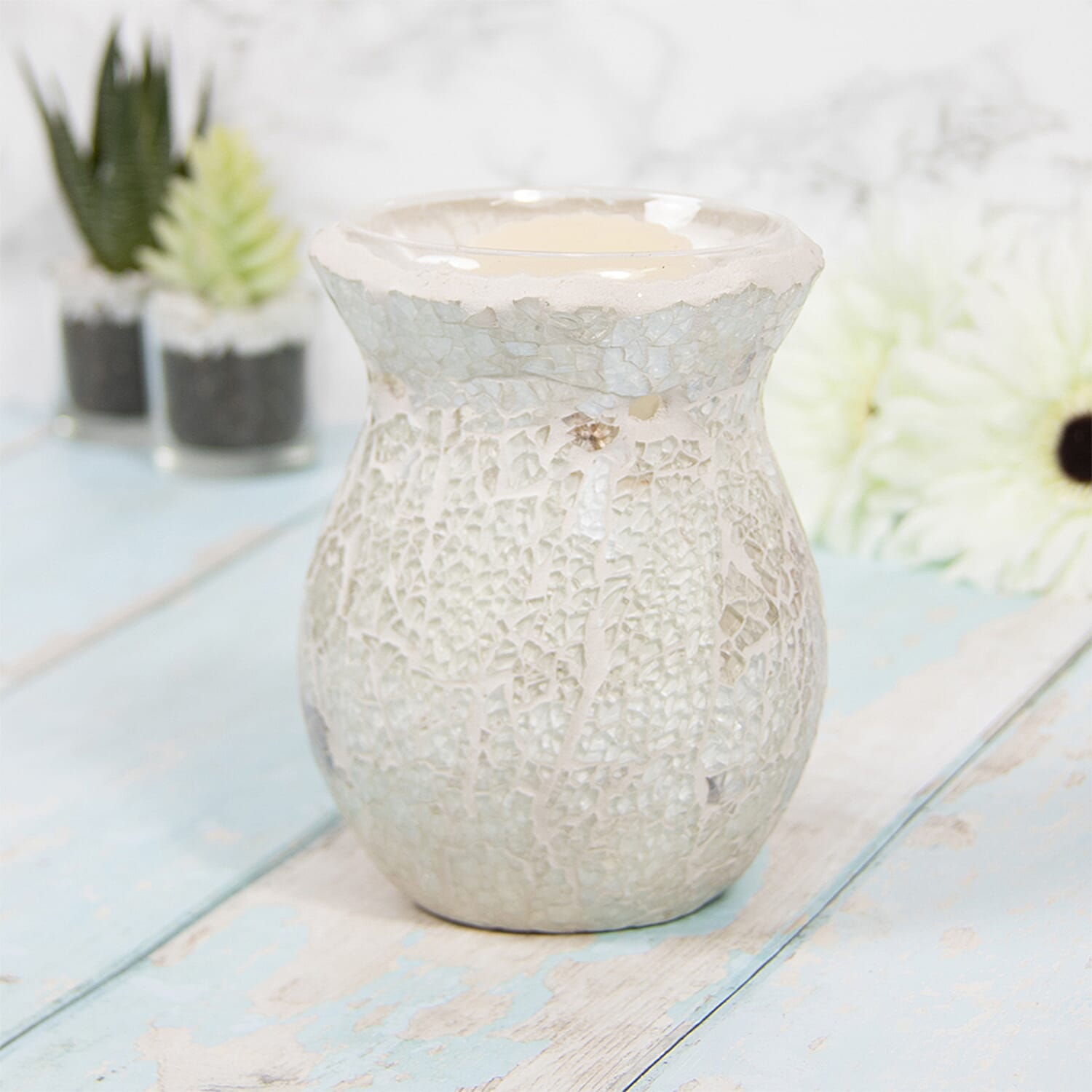 Lesser & Pavey - Mosaic Pearl Glass Wax Melt & Oil Warmer (Size 14x7x9cm)