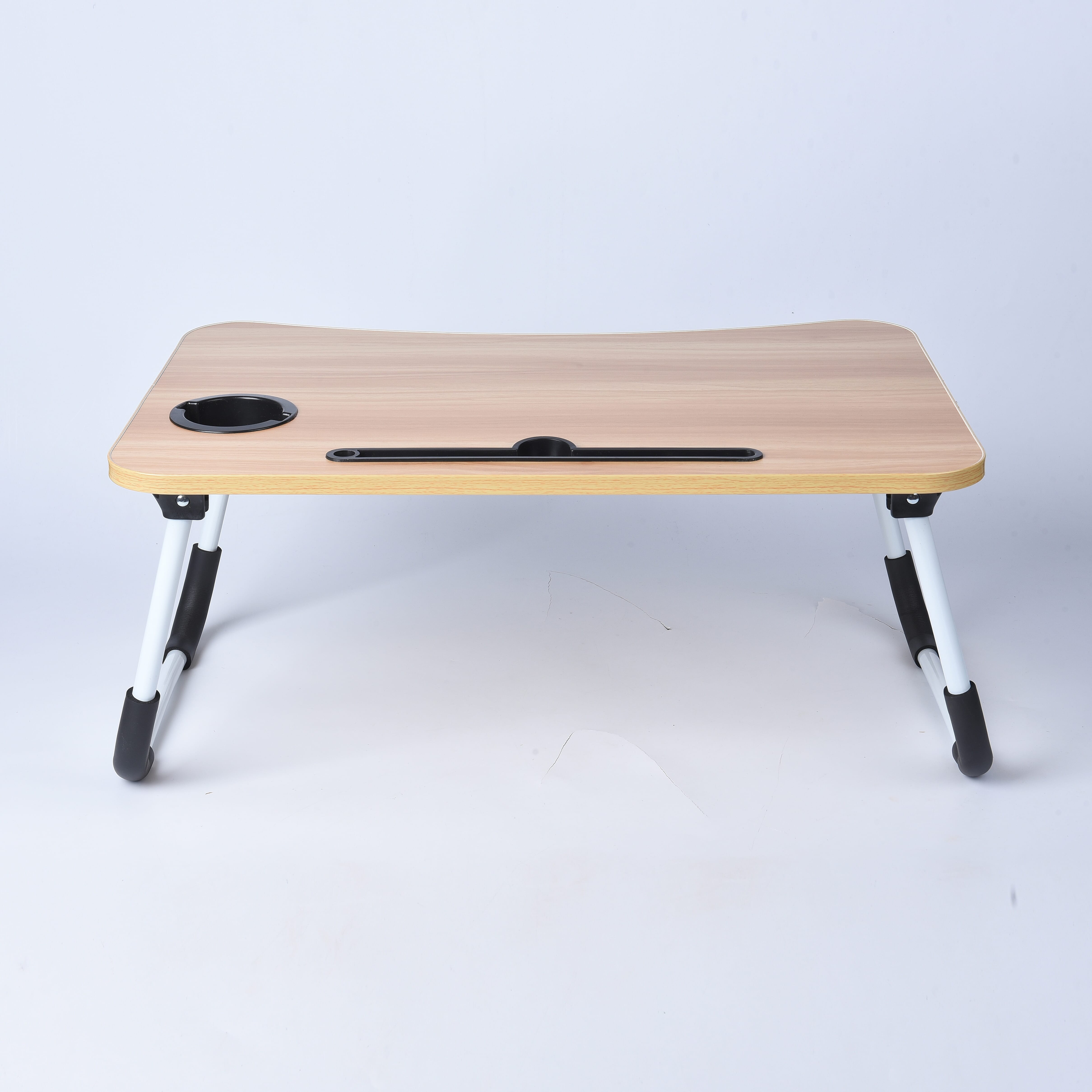 Multi-Function Folding Table with a Cup Holder Metal Legs (Size-60x40x27Cm)