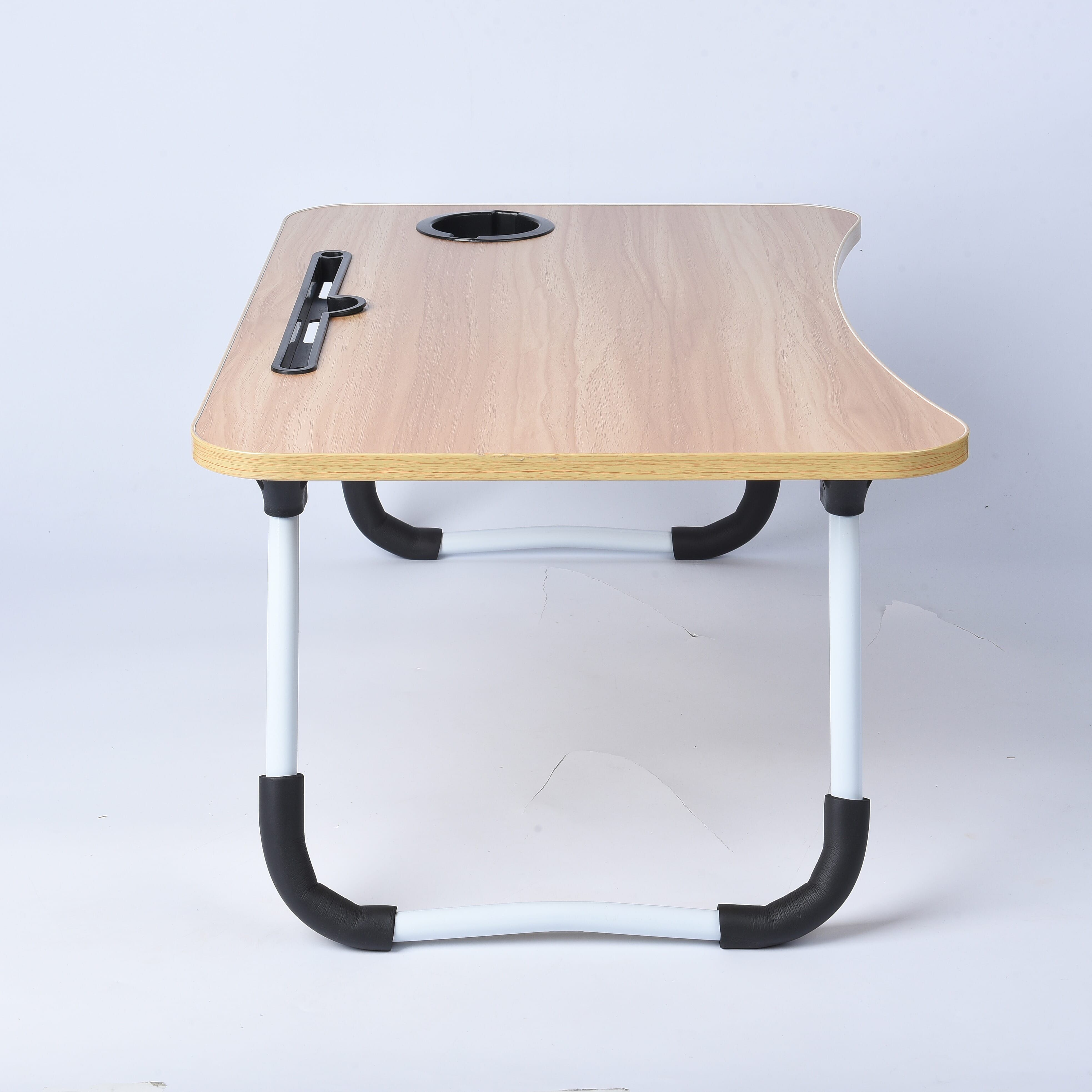 Multi-Function Folding Table with a Cup Holder Metal Legs (Size-60x40x27Cm)