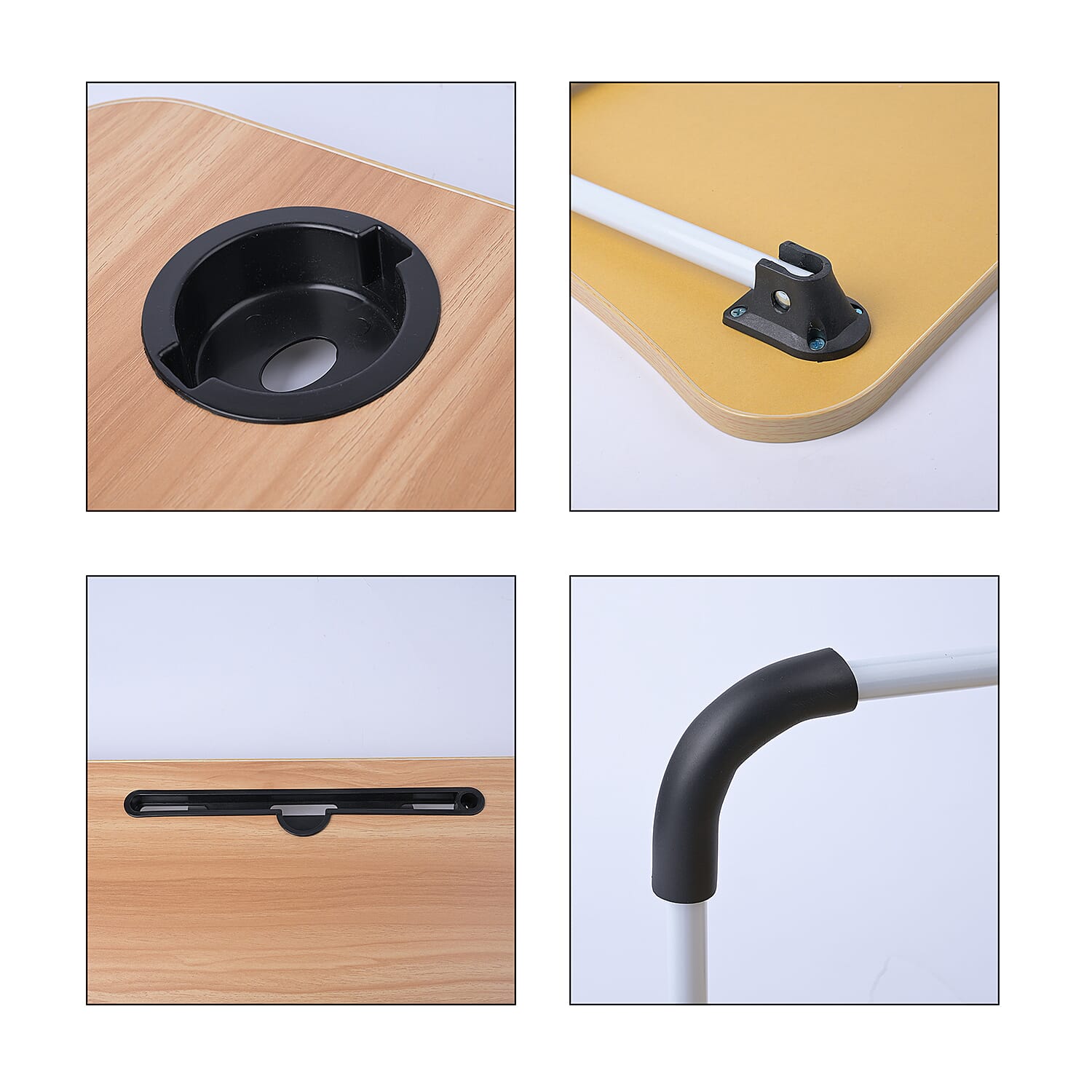 Multi-Function Folding Table with a Cup Holder Metal Legs (Size-60x40x27Cm)