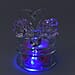 Crystal Lotus LED Light with Silver & Champagne Crystal Rotating Base