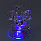 Crystal Lotus LED Light with Silver & Champagne Crystal Rotating Base