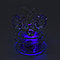 Crystal Lotus LED Light with Silver & Champagne Crystal Rotating Base
