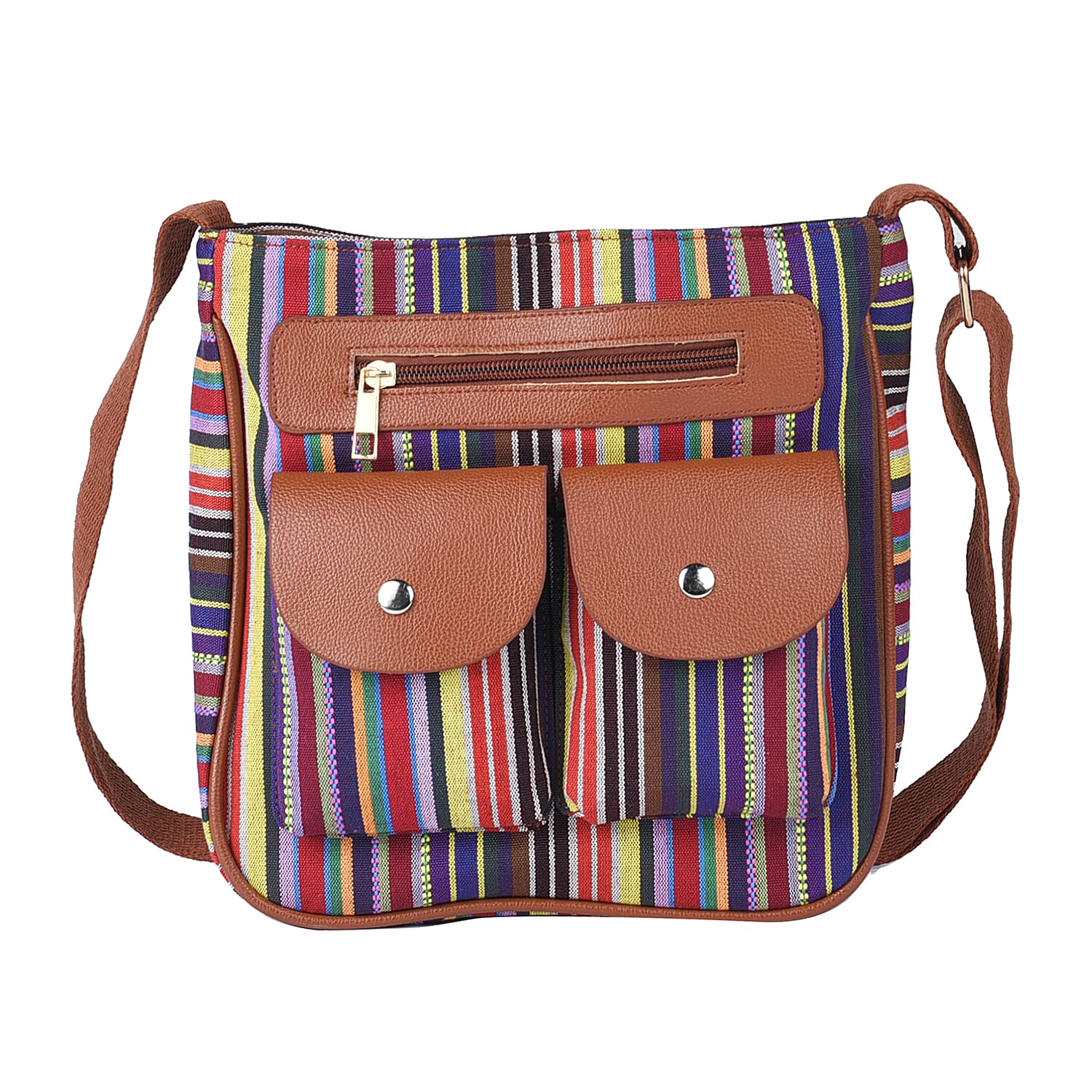 Multi color stripe Crossbody Bag